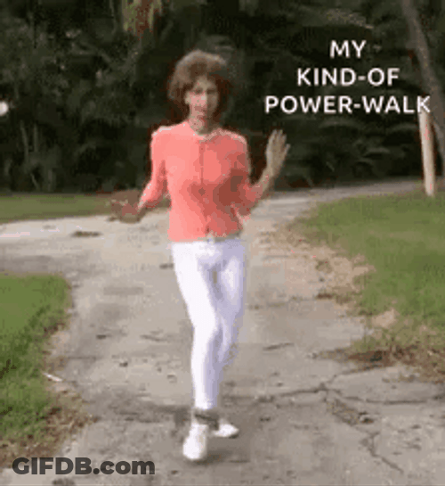 Lady My Kind Of Power Walking GIF