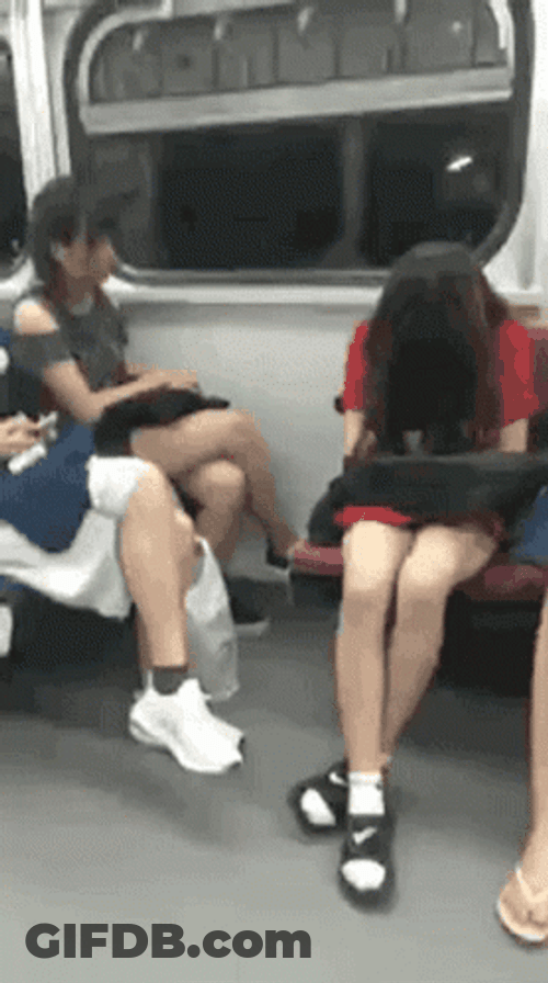Lady On Train Pass Out GIF