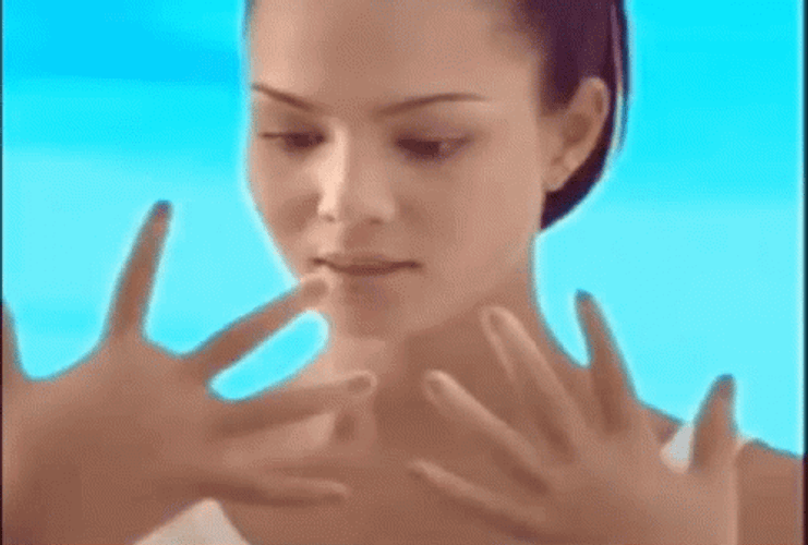 Lady Panicking With Her Hands Inflation GIF