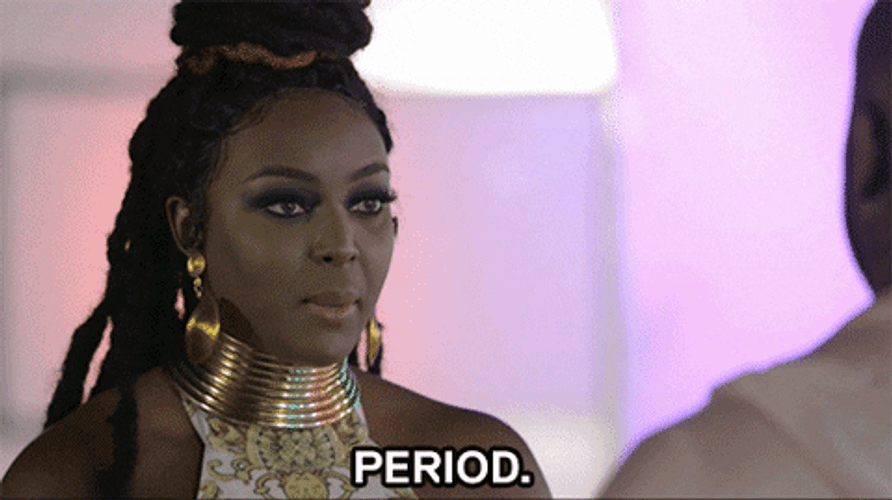 Lady Period Shut It Hand Gesture GIF