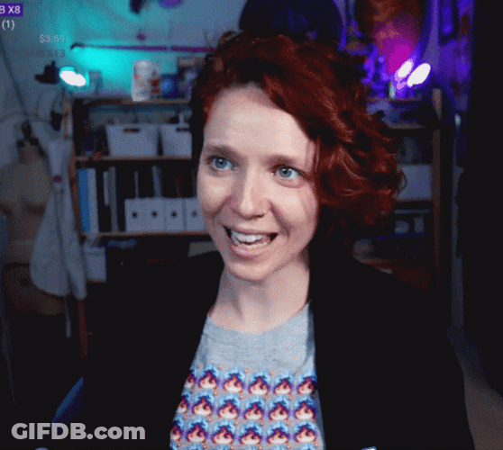 Lady Plotting Something GIF