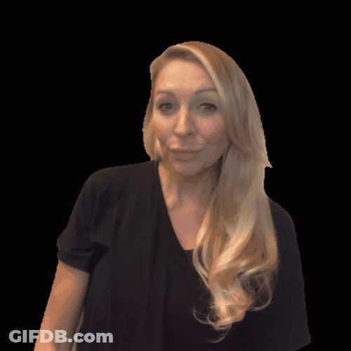 Lady Pointing Up GIF