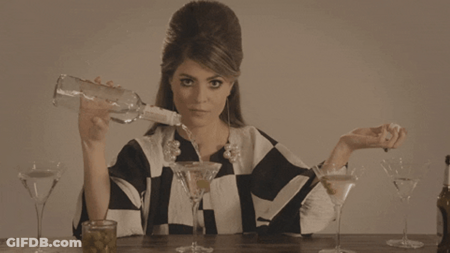 Lady Pouring Wine Overflow GIF