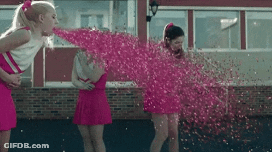 Lady Puke Pink Glitter GIF