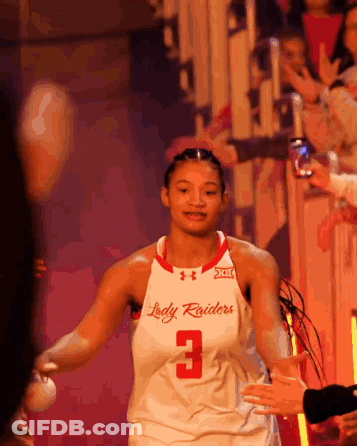 Lady Raiders Basketball Player Number 3 Jersey GIF