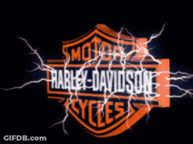 Lady Rider Harley Davidson Happy Birthday Logo GIF