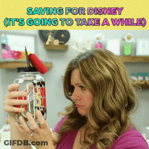 Lady Saving Money For Disney World GIF