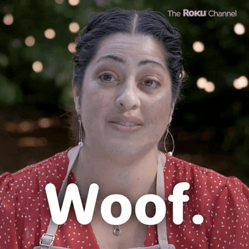 Lady Says Woof Rolls Eye GIF