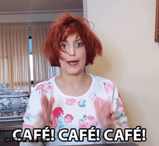 Lady Screaming Cafe GIF
