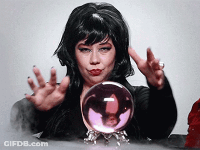 Lady Seer Scrying Crystal Ball GIF