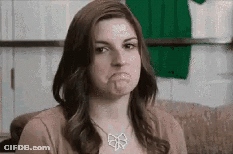 Lady Shaking Head No Nope GIF