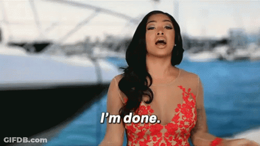 Lady Singing Im Done GIF