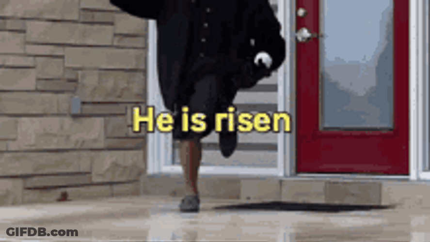 Lady Skipping Celebrating He Has Risen GIF