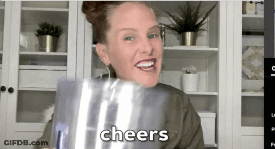 Lady Smiling Cheers GIF