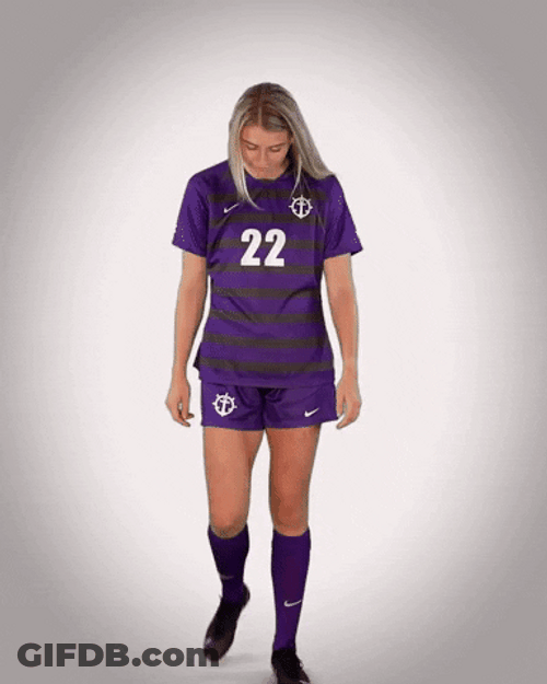 Lady Soccer Player Number 22 GIF