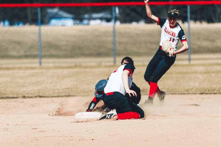 Lady Softball Player Number 22 GIF