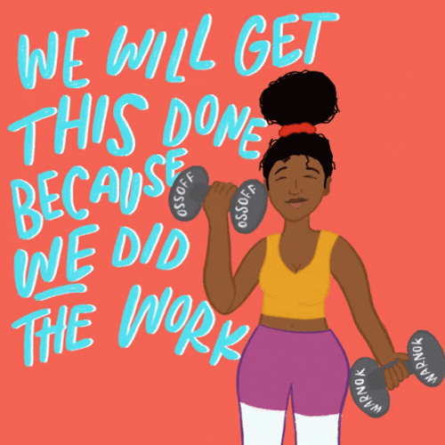 Lady Spending Her Morning With A Good Dumbbell Exercise GIF
