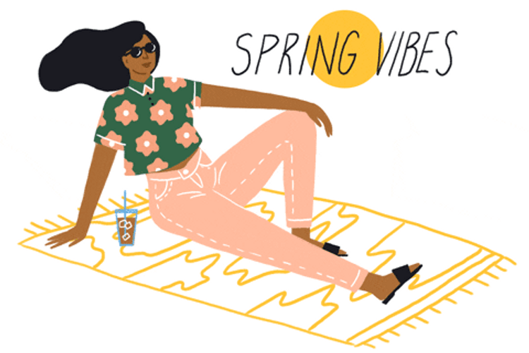 Lady Spring Vibes GIF