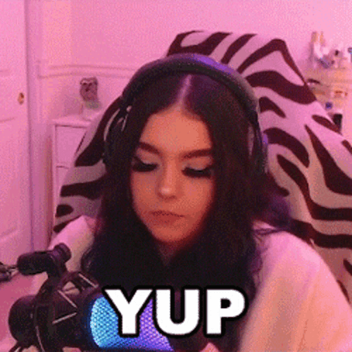 Lady Streamer Yup GIF