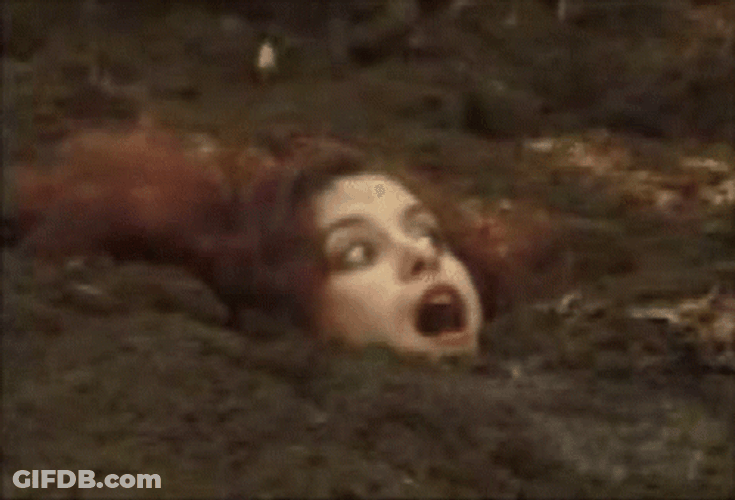 Lady Submerging On Quicksand GIF