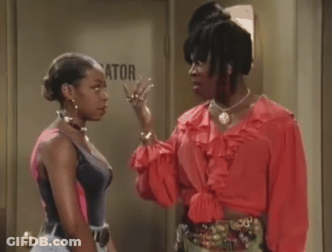 Lady Talk To The Hand GIF