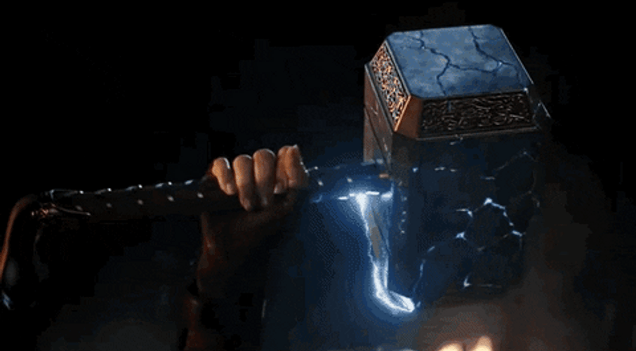 Lady Thor Holding Mjolnir GIF
