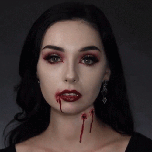 Lady Vampire Scaring GIF