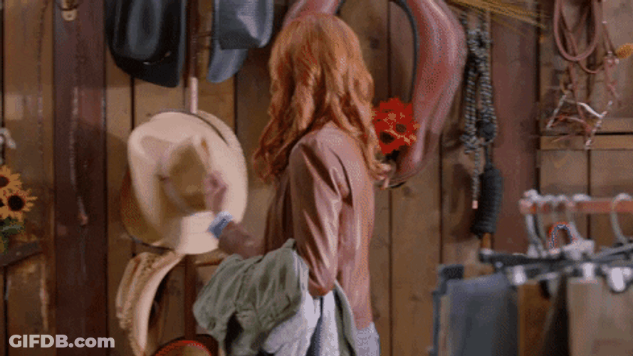 Lady Wearing Hat Yeehaw GIF