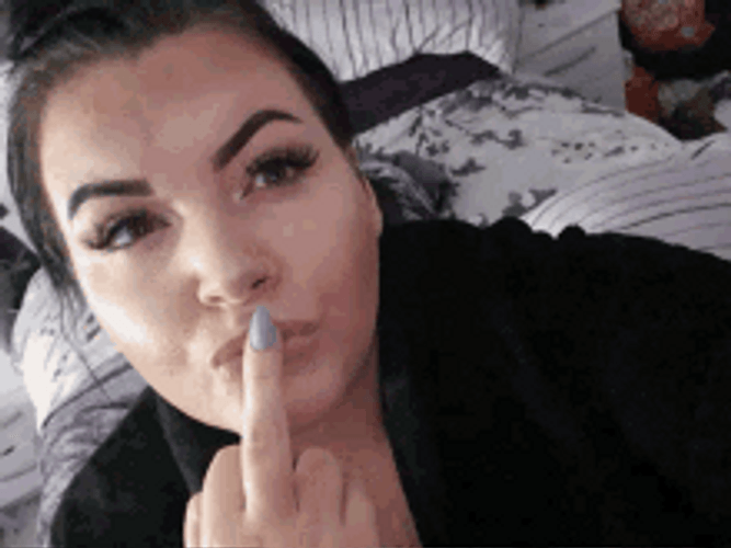 Lady Wink  Blow Kiss Flipping Off GIF