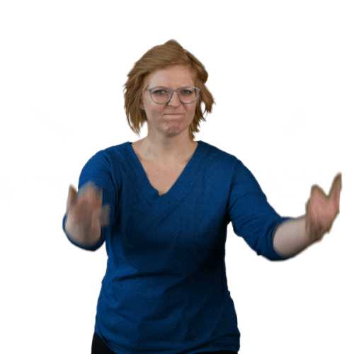 Lady With Eyeglasses Headbanging GIF