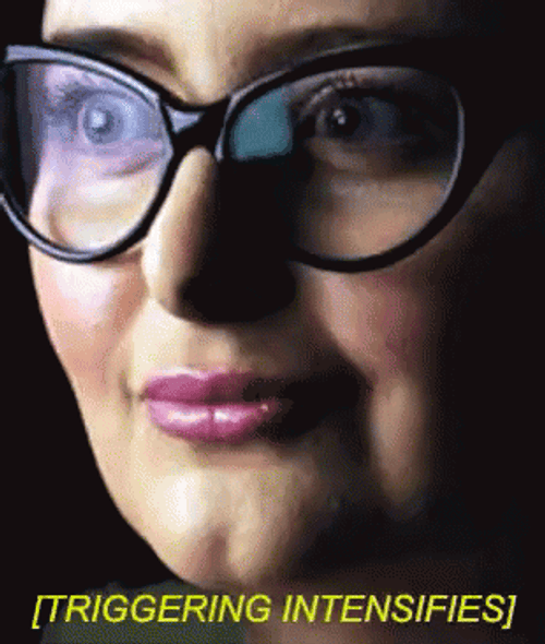 Lady With Glasses Triggering Intensifies GIF