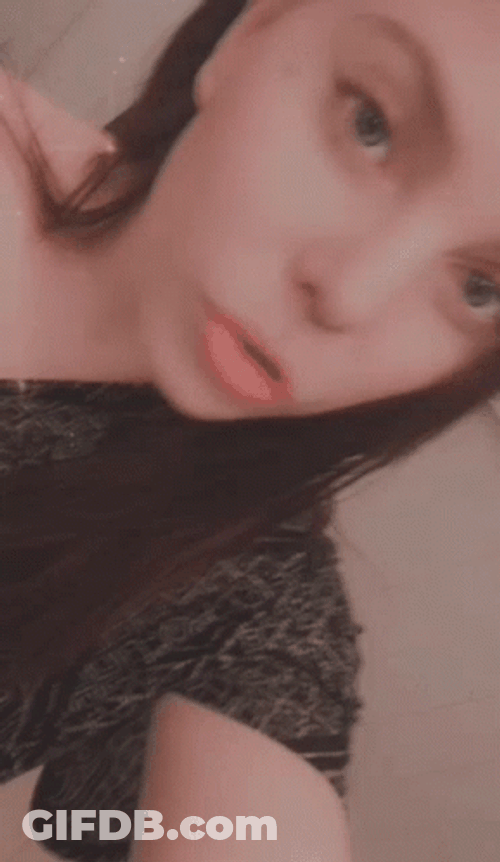 Lady With Tattoo Selfie GIF