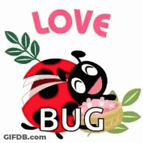 Ladybug Cartoon Love Bug Mobile Art GIF