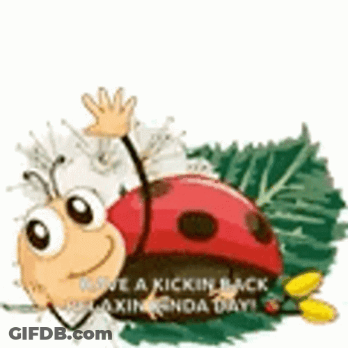Ladybug Hello Mobile Art GIF