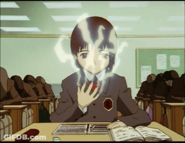 Lain Anime Experiment Hand Steaming GIF