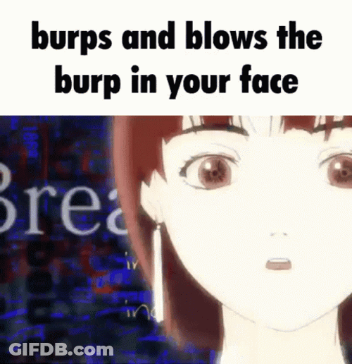 Lain Iwakura Anime Burp Face GIF