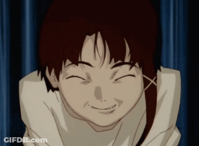 Lain Iwakura Anime Giggle GIF