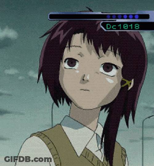 Lain Iwakura Anime Look Away GIF