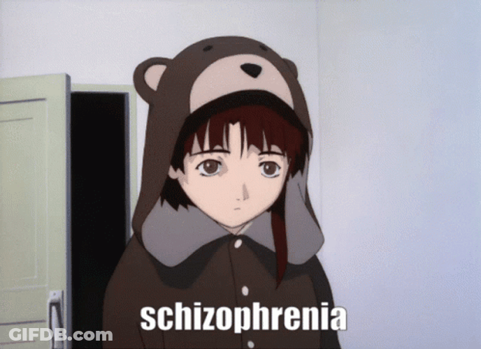 Lain Iwakura Anime Schizophrenia GIF