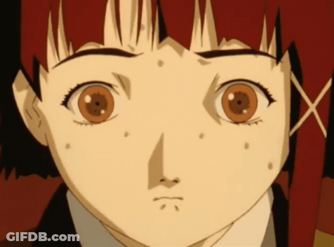 Lain Iwakura Anime Shy Girl GIF