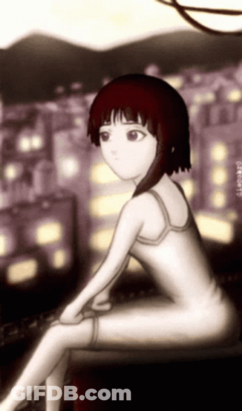 Lain Iwakura Anime View Outside GIF