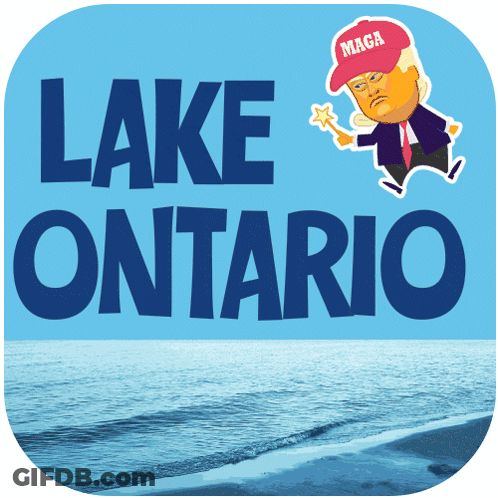 Lake Ontario Sign With Donald Trump GIF