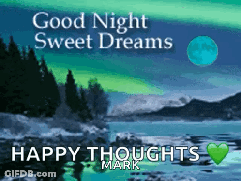 Lake With Good Night Sweet Dreams GIF