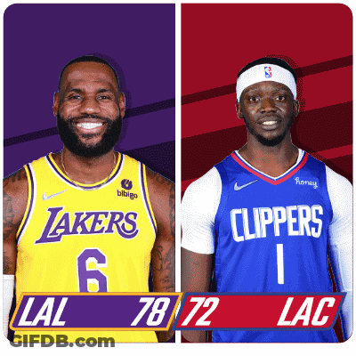 Lakers And Clippers Basketball Players GIF