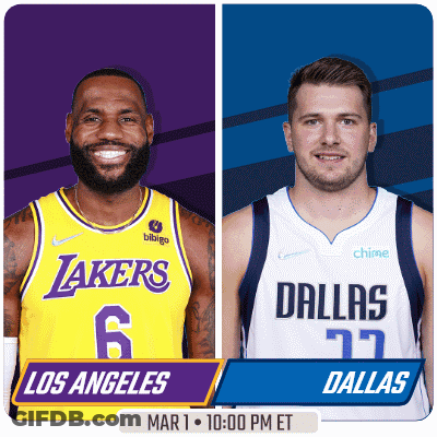 Lakers And Dallas Basketball Game March 1 GIF