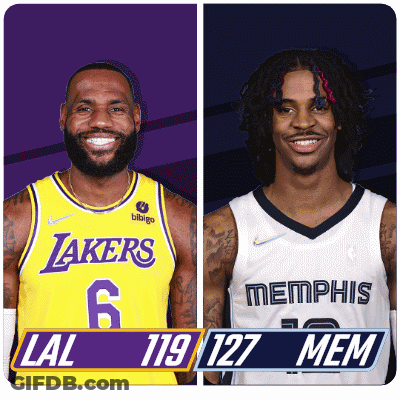 Lakers And Memphis Basketball Players GIF