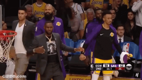 Lakers And Warriors Basketball Game GIF