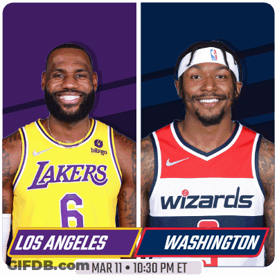 Lakers And Wizards Play March 11 GIF