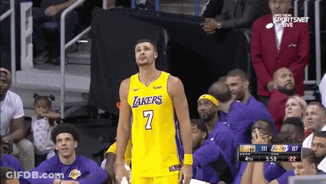 Lakers Basketball Player Before Crowd GIF