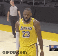 Lakers Basketball Player Standing On Court GIF